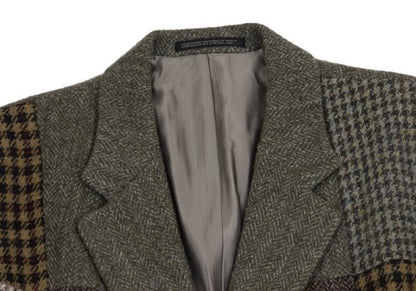 Yohji Yamamoto POUR HOMME Tweed Crazy Jacket Green Size M