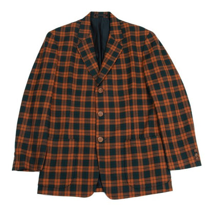 Yohji Yamamoto POUR HOMME Check Jacket Orange Size M