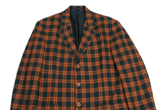 Yohji Yamamoto POUR HOMME Check Jacket Orange Size M