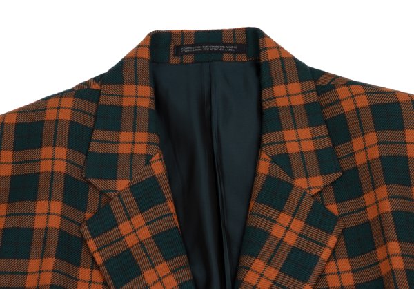 Yohji Yamamoto POUR HOMME Check Jacket Orange Size M