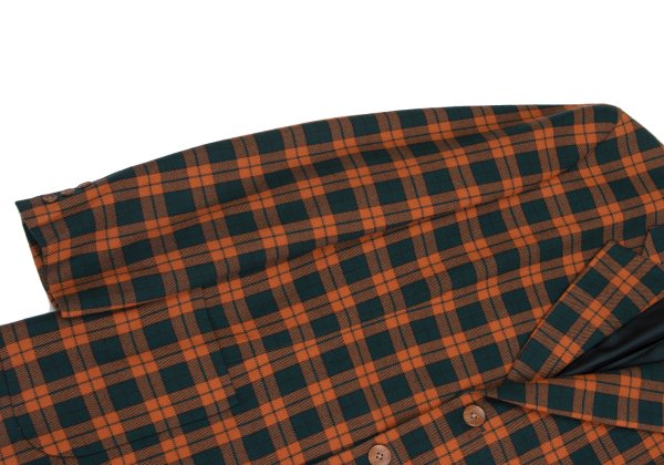 Yohji Yamamoto POUR HOMME Check Jacket Orange Size M