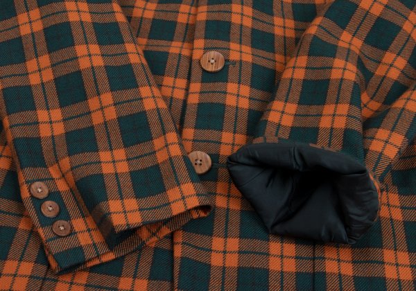 Yohji Yamamoto POUR HOMME Check Jacket Orange Size M