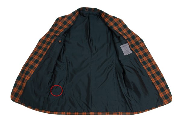 Yohji Yamamoto POUR HOMME Check Jacket Orange Size M