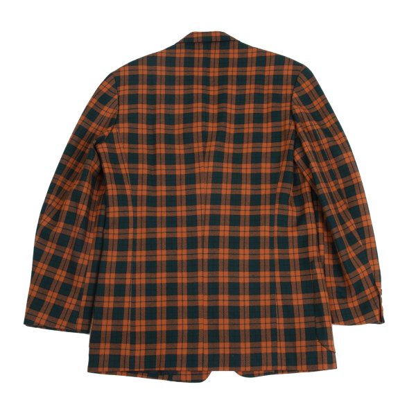 Yohji Yamamoto POUR HOMME Check Jacket Orange Size M