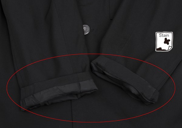 Yohji Yamamoto POUR HOMME Wool Gabardine Jacket Black Size M