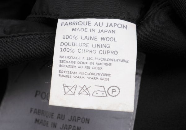 Yohji Yamamoto POUR HOMME Wool Gabardine Jacket Black Size M