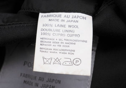 Yohji Yamamoto POUR HOMME Wool Gabardine Jacket Black Size M
