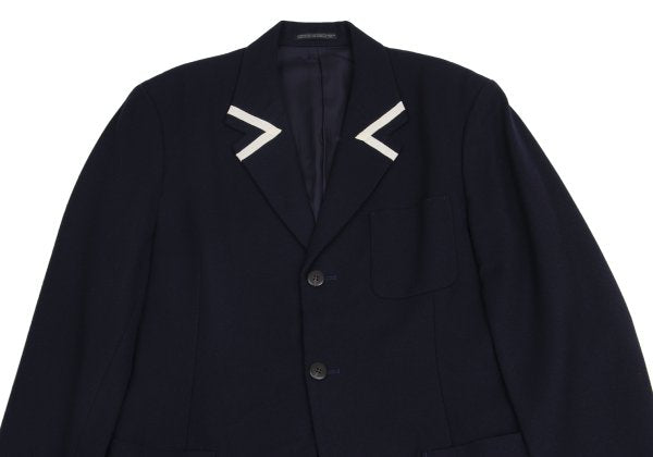 Yohji Yamamoto POUR HOMME Taping Wool Jacket Navy Size M