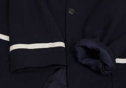 Yohji Yamamoto POUR HOMME Taping Wool Jacket Navy Size M