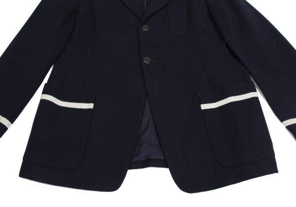 Yohji Yamamoto POUR HOMME Taping Wool Jacket Navy Size M