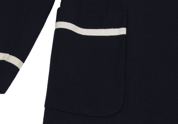 Yohji Yamamoto POUR HOMME Taping Wool Jacket Navy Size M