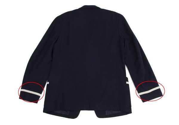 Yohji Yamamoto POUR HOMME Taping Wool Jacket Navy Size M