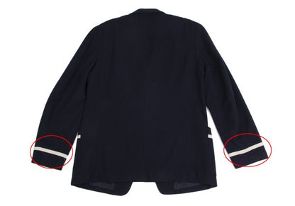 Yohji Yamamoto POUR HOMME Taping Wool Jacket Navy Size M