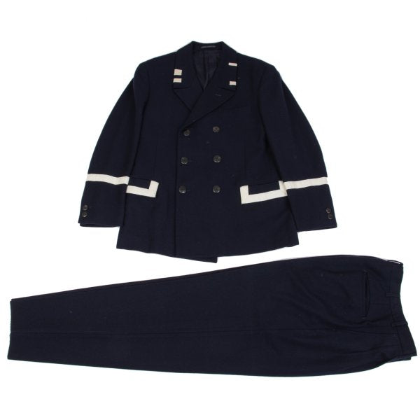 Yohji Yamamoto POUR HOMME Taped Wool Jacket Navy Size S