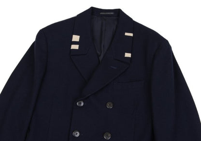 Yohji Yamamoto POUR HOMME Taped Wool Jacket Navy Size S
