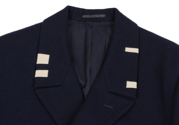 Yohji Yamamoto POUR HOMME Taped Wool Jacket Navy Size S