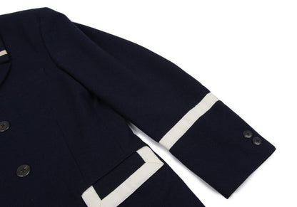 Yohji Yamamoto POUR HOMME Taped Wool Jacket Navy Size S