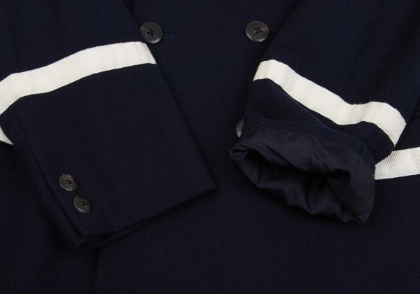 Yohji Yamamoto POUR HOMME Taped Wool Jacket Navy Size S
