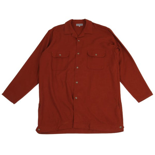 Yohji Yamamoto POUR HOMME Flannel Open Shirt Orange Size L