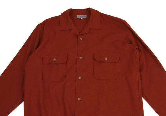 Yohji Yamamoto POUR HOMME Flannel Open Shirt Orange Size L