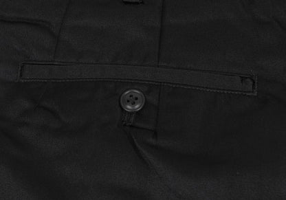 Yohji Yamamoto POUR HOMME Black Quilted Tapered Pants Size M