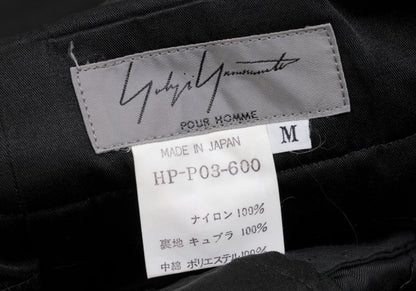 Yohji Yamamoto POUR HOMME Black Quilted Tapered Pants Size M