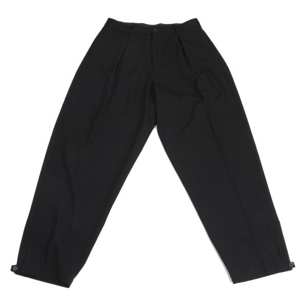 Yohji Yamamoto POUR HOMME Wool Gab Tuck Pants Black Size L