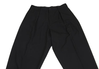 Yohji Yamamoto POUR HOMME Wool Gab Tuck Pants Black Size L