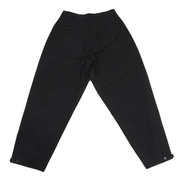 Yohji Yamamoto POUR HOMME Wool Gab Tuck Pants Black Size L