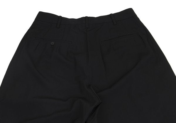Yohji Yamamoto POUR HOMME Wool Gab Tuck Pants Black Size L