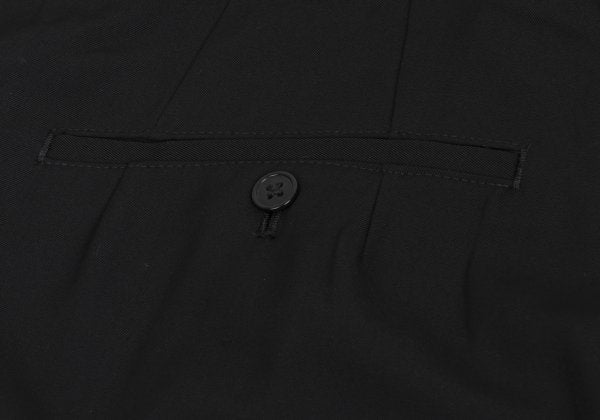 Yohji Yamamoto POUR HOMME Wool Gab Tuck Pants Black Size L
