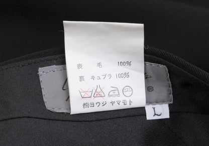 Yohji Yamamoto POUR HOMME Wool Gab Tuck Pants Black Size L