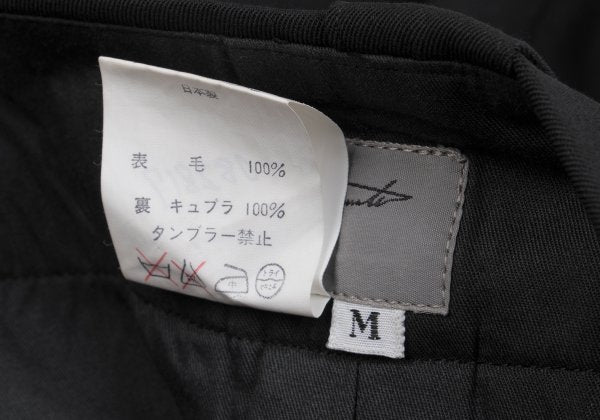 Yohji Yamamoto POUR HOMME Wool Gabardine Pants Black Size M