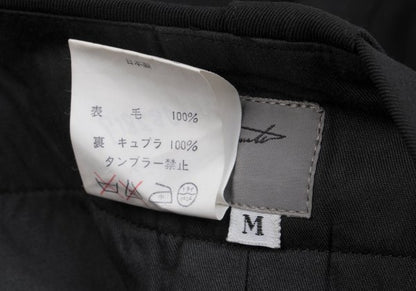 Yohji Yamamoto POUR HOMME Wool Gabardine Pants Black Size M