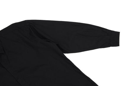GIANNI VERSACE Honeycomb Weave Fly-Front Shirt Navy Size 54