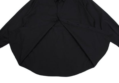 GIANNI VERSACE Honeycomb Weave Fly-Front Shirt Navy Size 54