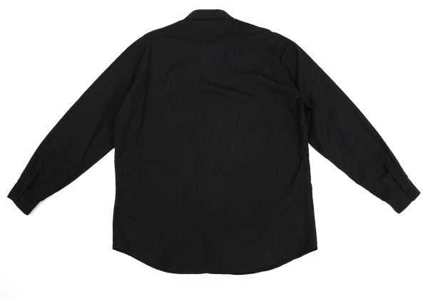 GIANNI VERSACE Honeycomb Weave Fly-Front Shirt Navy Size 54