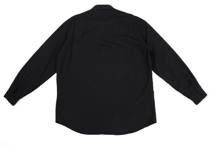 GIANNI VERSACE Honeycomb Weave Fly-Front Shirt Navy Size 54