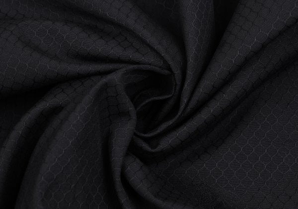 GIANNI VERSACE Honeycomb Weave Fly-Front Shirt Navy Size 54