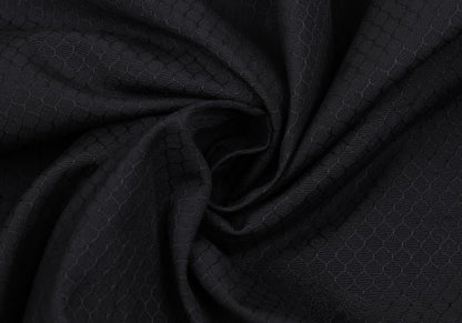 GIANNI VERSACE Honeycomb Weave Fly-Front Shirt Navy Size 54