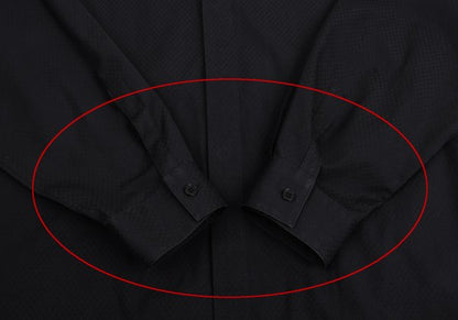 GIANNI VERSACE Honeycomb Weave Fly Front Shirt Navy Size 54