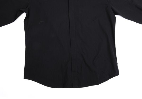 GIANNI VERSACE Honeycomb Weave Fly Front Shirt Navy Size 54