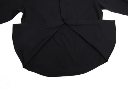 GIANNI VERSACE Honeycomb Weave Fly Front Shirt Navy Size 54