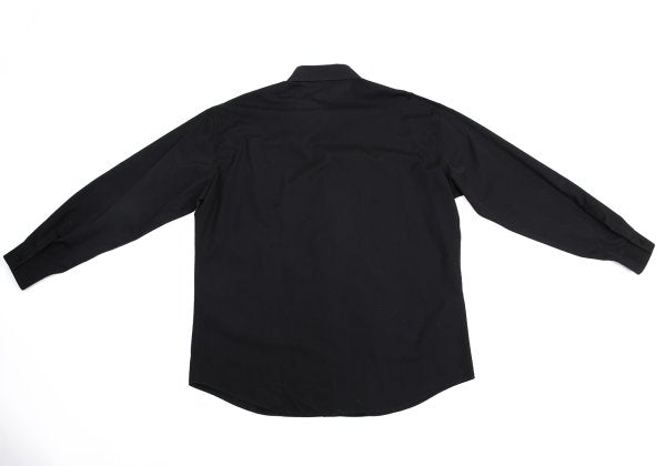 GIANNI VERSACE Honeycomb Weave Fly Front Shirt Navy Size 54