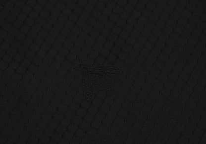 GIANNI VERSACE Honeycomb Weave Fly Front Shirt Navy Size 54