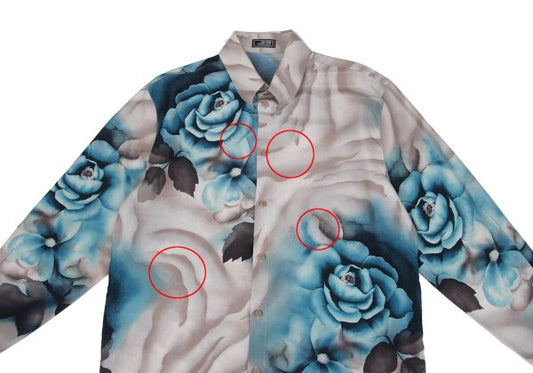 GIANNI VERSACE Gradation Flower Print Shirt Brown Size 54