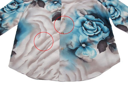 GIANNI VERSACE Gradation Flower Print Shirt Brown Size 54