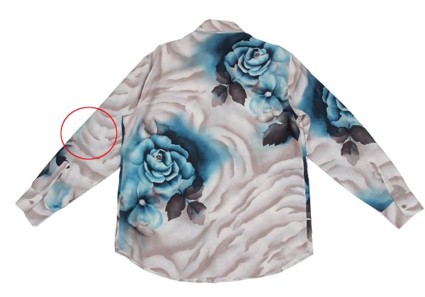 GIANNI VERSACE Gradation Flower Print Shirt Brown Size 54