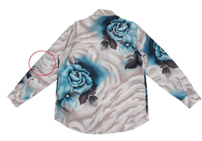 GIANNI VERSACE Gradation Flower Print Shirt Brown Size 54
