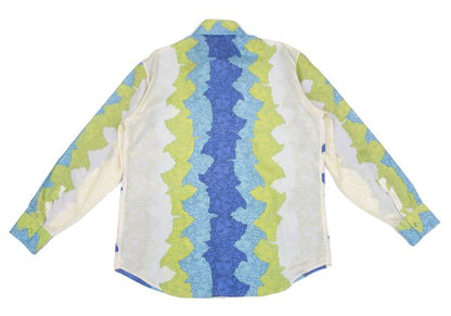 GIANNI VERSACE Medusa Print Silk Shirt White Size 54